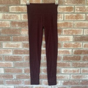 NWT Aerie Glitter Chill Play Move Leggings Maroon XS